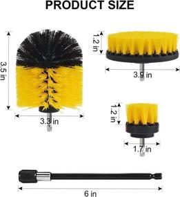 img 3 attached to 🧼 Setsail Drill Brush Set: Ultimate Cleaning Power with Extended Long Attachment and Medium Stiffness Bristles - Ideal for Kitchen, Bathroom, Surface, Grout, Bathtub, and Sink