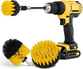 img 4 attached to 🧼 Setsail Drill Brush Set: Ultimate Cleaning Power with Extended Long Attachment and Medium Stiffness Bristles - Ideal for Kitchen, Bathroom, Surface, Grout, Bathtub, and Sink