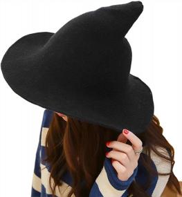 img 3 attached to Witchy Style Made Easy: Edoneery'S Women'S Wide Brim Halloween Witch Hat - Perfect For Any Occasion!