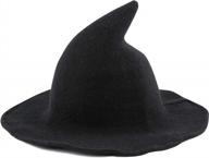witchy style made easy: edoneery's women's wide brim halloween witch hat - perfect for any occasion! логотип
