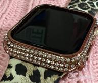 img 1 attached to Sparkling Silver Surace Apple Watch Case 40mm - Series 6/5/4/3/2/1 Bling Cover with 200+ Crystal Diamonds for 38mm-44mm Sizes review by James Mcphearson