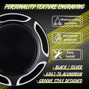 img 2 attached to Enhance Your Harley Sportster XL1200/883: KATUR Black Chrome Motorcycle Fuel Gas Oil Tank Cover