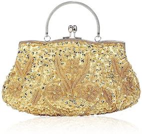 img 1 attached to Elegant EROUGE Beaded Sequin Design: Stunning 👛 Evening Women's Handbags, Wallets, Clutches & Evening Bags