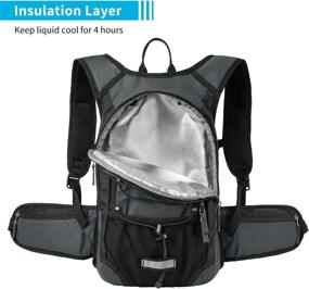 img 3 attached to 🎒 MIRACOL Hydration Backpack: 2L Water Bladder, Insulated Pack for Running, Hiking, Cycling, Camping