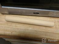 img 1 attached to GOBAM Wood Rolling Pin: The Perfect Dough Roller For Baking Cookies, Pie, Pizza & More - 13 X 1.38 Inches review by Butros Allen