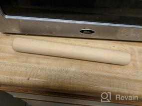 img 8 attached to GOBAM Wood Rolling Pin: The Perfect Dough Roller For Baking Cookies, Pie, Pizza & More - 13 X 1.38 Inches