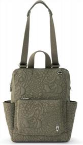 img 1 attached to Женский рюкзак Sakroots Eco-Twill Eco Twill Loyola, небольшой трансформируемый рюкзак, стеганый цвет Olive Spirit Desert, один размер США