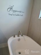 img 1 attached to Transform Your Bathroom With VWAQ Happiness Wall Decal Bubble Bath Quotes And Shower Stickers review by Tom Tucker