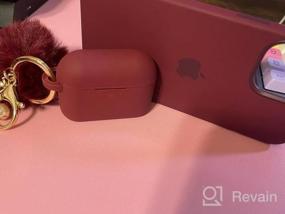 img 8 attached to Protect Your AirPods Pro In Style: Filoto Rose Gold Silicone Case With PomPom Keychain For Women And Girls