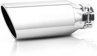 upgrade your vehicle's look with a monoking 4-6 inch exhaust tip - chrome stainless steel and easy clamp-on design! logo