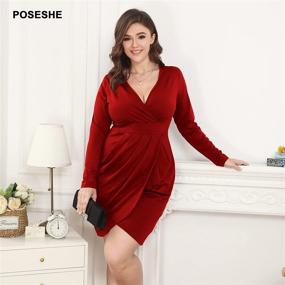 img 1 attached to POSESHE Womens Winter Dresses Bodycon Women's Clothing in Dresses