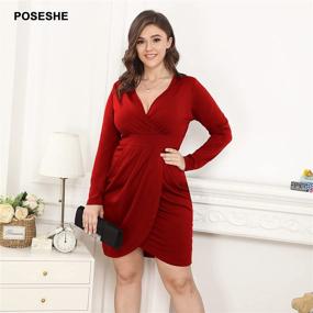 img 2 attached to POSESHE Womens Winter Dresses Bodycon Women's Clothing in Dresses