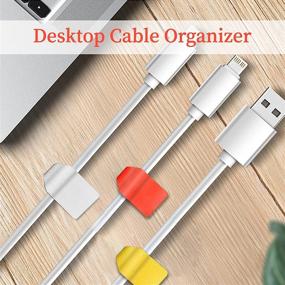 img 3 attached to Self-Adhesive Cable Holder And Organizer For Desk And Home Office - 20 Pieces In 5 Different Colors (Medium Size)