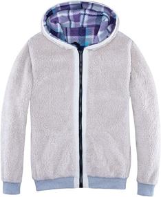 img 2 attached to ZENTHACE Womens Sherpa Hooded Sweater Women's Clothing : Coats, Jackets & Vests
