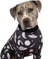 🚀 tooth and honey pitbull pajamas: outerspace ufo print x-large dog pjs - lightweight & full coverage логотип