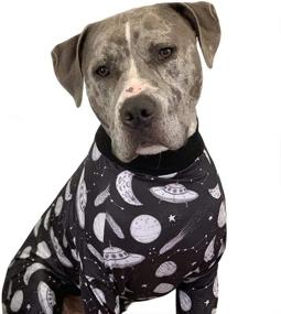 img 4 attached to 🚀 Tooth and Honey Pitbull Pajamas: Outerspace UFO Print X-Large Dog PJs - Lightweight & Full Coverage