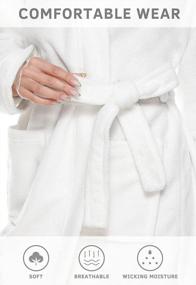 img 1 attached to Кимоно-халат для женщин: банное платье из махровой ткани Orrpally, легкий и мягкий дизайн до колен