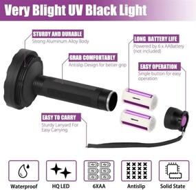 img 3 attached to Anipaw UV Blacklight Flashlight: High-powered 395 nM Ultraviolet Blacklight Detector for Dog/Cat Urine, Dry Stains, Bed Bug Detection - Ideal Blacklight Flashlight for Scorpion Hunting