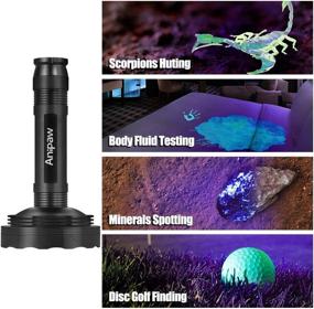 img 1 attached to Anipaw UV Blacklight Flashlight: High-powered 395 nM Ultraviolet Blacklight Detector for Dog/Cat Urine, Dry Stains, Bed Bug Detection - Ideal Blacklight Flashlight for Scorpion Hunting