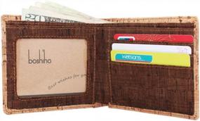 img 2 attached to Boshiho Slim Bifold Cork Wallet: Minimalist Design Credit Card Holder