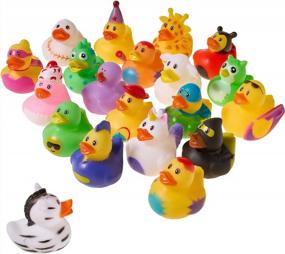 img 1 attached to 🦆 100-Pack Rubber Duck Bath Toy Assortment: Fun Baby Bath Toys with Rubber Ducks!