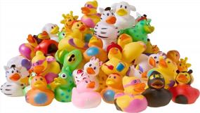 img 2 attached to 🦆 100-Pack Rubber Duck Bath Toy Assortment: Fun Baby Bath Toys with Rubber Ducks!