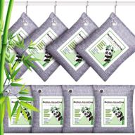 🌿 activated bamboo charcoal air purifying bags - 8 pack odor absorbers for home, closet, shoe, basement, pet room, and car smell. nature fresh odor eliminator, deodorizer, moisture absorbers, air fresheners. логотип