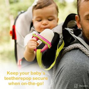 img 3 attached to 🍼 Teetherpop Snap-n-Secure Straps for Teethers – Baby Teething Toy & Pacifier Clip (Yellow/Gray)