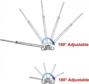img 1 attached to Complete 10-Pack Stainless Steel Cable Railing Kit With Turnbuckle & End - Fits 1/8" Wire Rope Cable For Sturdy Railing Systems