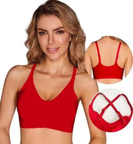 img 3 attached to PRETTYWELL Bralettes Cross Back Comfortable Adjustable Women's Clothing ~ Lingerie, Sleep & Lounge