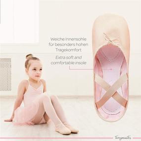 img 2 attached to Tanzmuster Ballet Shoes Girls Material Girls' Shoes ~ Athletic
