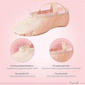 img 3 attached to Tanzmuster Ballet Shoes Girls Material Girls' Shoes ~ Athletic