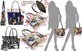 img 1 attached to Magazine Collage Michelle Printed Matching Women's Handbags & Wallets ~ Totes