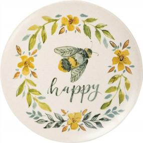 img 4 attached to Buzz-Worthy Decor: Primitives By Kathy Small Bees Plate 104017