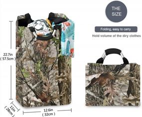 img 3 attached to Organize Your Mess In Style With Our 50L Tree Camo Foldable Laundry Hamper - Water-Resistant, Durable And Easy To Carry!