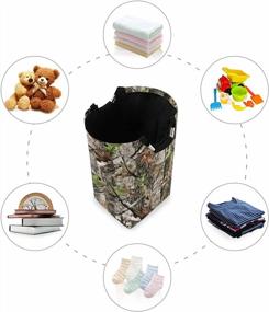 img 2 attached to Organize Your Mess In Style With Our 50L Tree Camo Foldable Laundry Hamper - Water-Resistant, Durable And Easy To Carry!