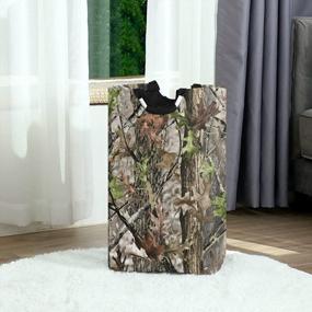 img 4 attached to Organize Your Mess In Style With Our 50L Tree Camo Foldable Laundry Hamper - Water-Resistant, Durable And Easy To Carry!