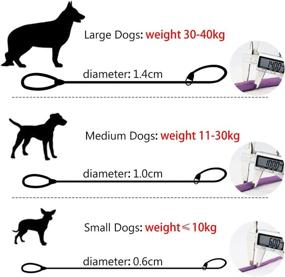 img 2 attached to 🐾 Adjustable Slip Rope Dog Leash - 5 FT Reflective Durable Lead for Small, Medium, and Large Dogs - Grand Line Training Leash