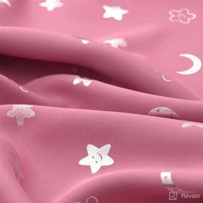 img 1 attached to 🎀 BGment Nursery Blackout Curtains: Pink Grommet Thermal Insulated Room Darkening Curtains for Girls Bedroom - 2 Panels, 42 x 54 Inch