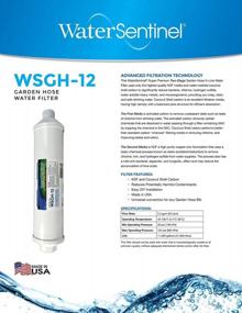 img 1 attached to WaterSentinel WSGH-12 Inline Garden Water Filter For Organic Gardening And Farming, Garden Hose Connection, Reduces Sediment, Hard Water, Dirt, Rust, Chlorine Taste, Odor, And Promotes Plant Health.