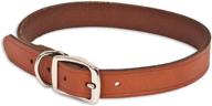 10830 leather collar 20 inch brown logo