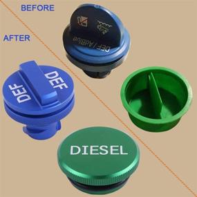 img 2 attached to 💪 Durable and Convenient Magnetic Diesel Fuel Cap and DEF Cap Combo for 2013-2018 Dodge Ram Trucks - Easy Grip Design!