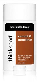 img 4 attached to Thinksport Aluminum-Free Cruelty-Free Deodorant With No Phthalates Or Parabens - Natural Currant Grapefruit Scent, 2.9 Oz