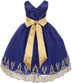 img 2 attached to Sleeveless Embroidered Holiday Dressy Flower Girls' Clothing: Exquisite Dresses for Special Occasions