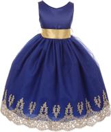 sleeveless embroidered holiday dressy flower girls' clothing: exquisite dresses for special occasions logo