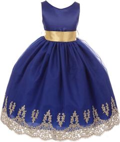 img 3 attached to Sleeveless Embroidered Holiday Dressy Flower Girls' Clothing: Exquisite Dresses for Special Occasions