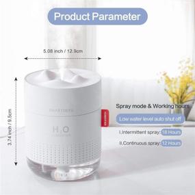 img 1 attached to 🌬️ SmartDevil Small Humidifiers - 500ml Desk Humidifiers with Whisper-Quiet Operation, Night Light Function, Two Spray Modes, and Auto Shut-Off - Ideal for Bedroom, Baby's Room, Office, and Home (White)