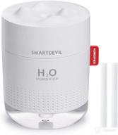 🌬️ smartdevil small humidifiers - 500ml desk humidifiers with whisper-quiet operation, night light function, two spray modes, and auto shut-off - ideal for bedroom, baby's room, office, and home (white) logo