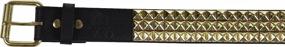 img 1 attached to 🔥 Premium Black Pyramid Studded Leather Men's Belts Collection – Boldly Accessorize in Style