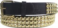 🔥 premium black pyramid studded leather men's belts collection – boldly accessorize in style logo